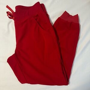 Figs Bright Red Technical Joggers Small Petite